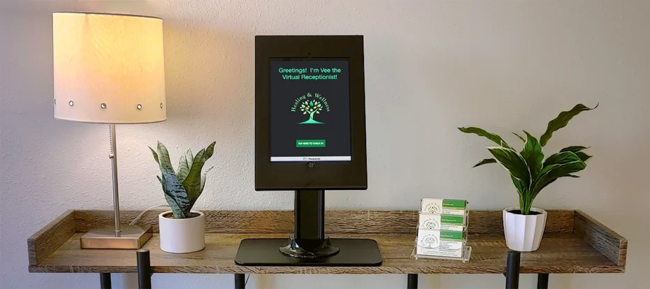 Healing & Wellness Check-In Station with The Receptionist for iPad