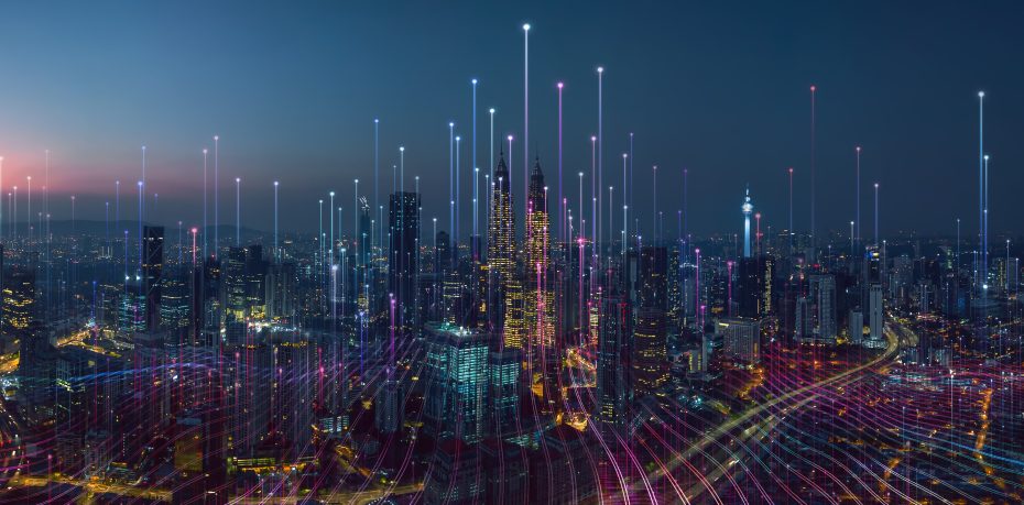 an AI shot of a smart city